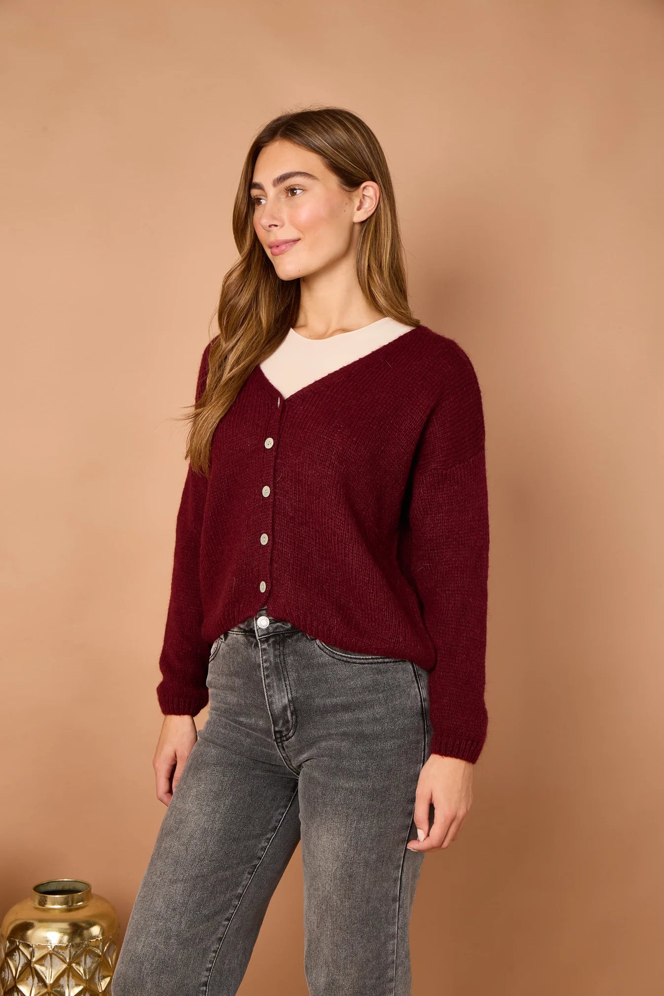 Mohair V-Neck Cardigan