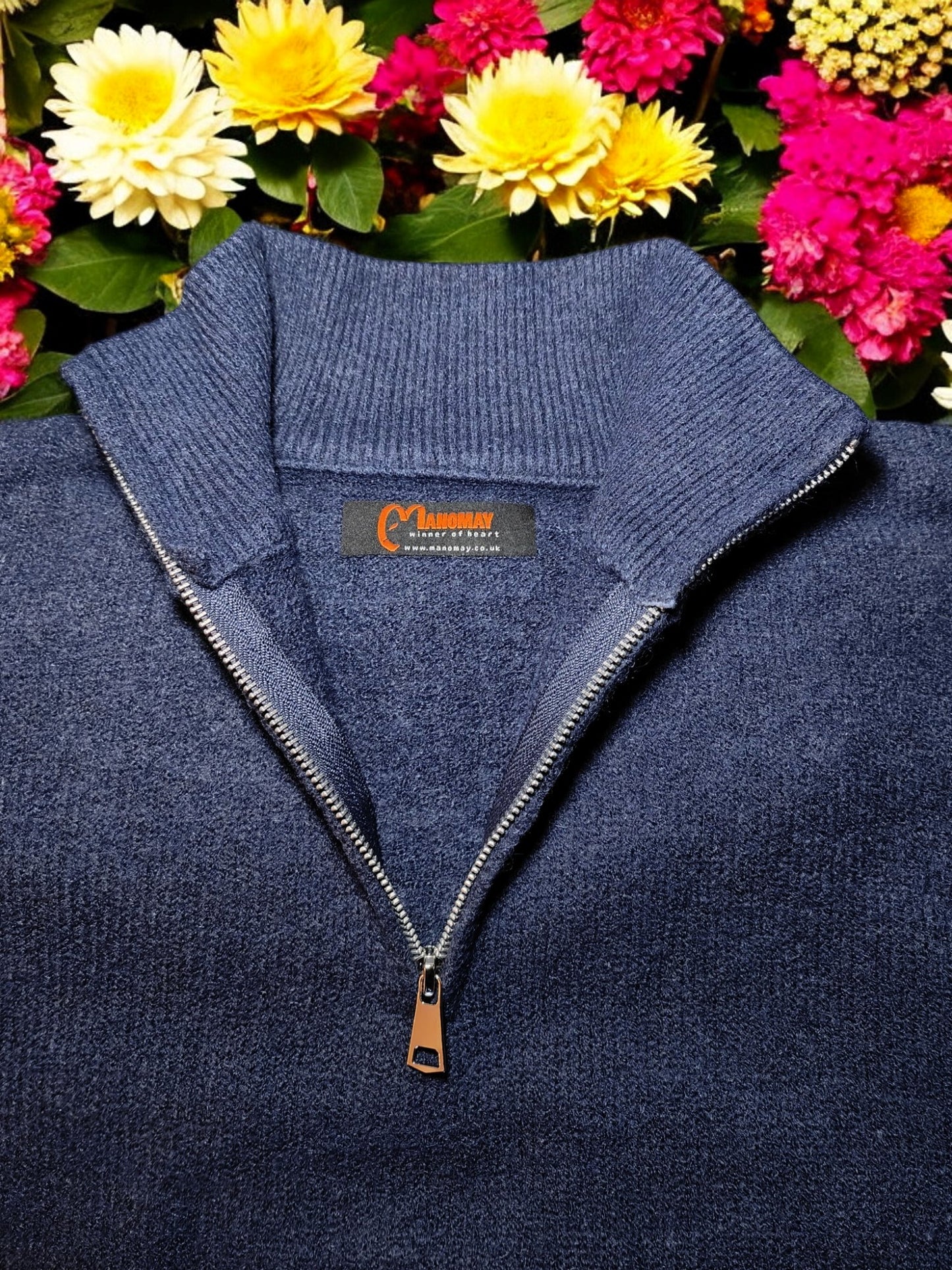 Zip-Up Casual Long Sleeve Knit Sweater