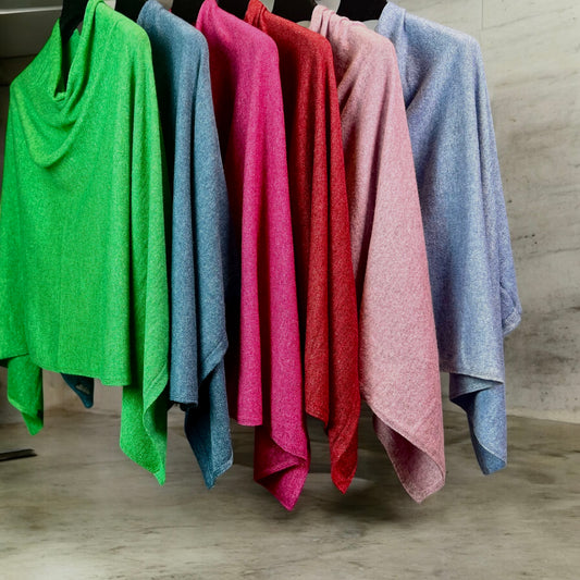 Plain Doted Poncho