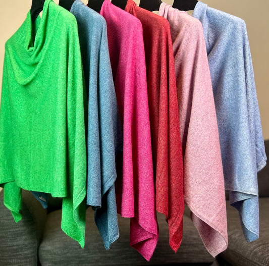 Plain Doted Poncho
