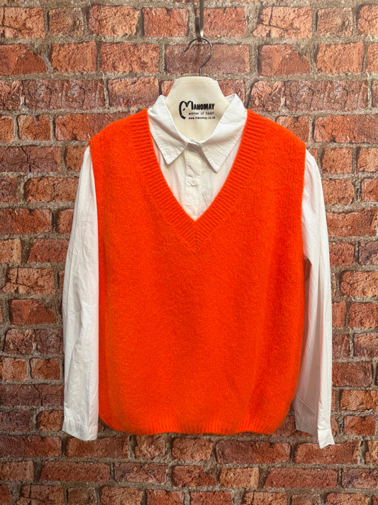 V-Neck Mohair Knit Vest