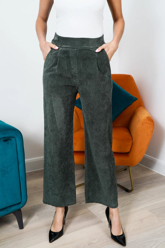 Wide Leg Needlecord Trousers