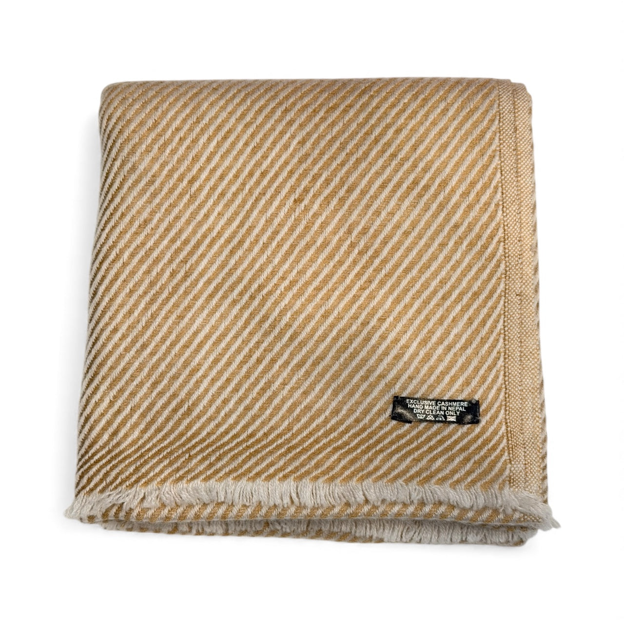 Classic Diagonal Twill Cashmere Scarf