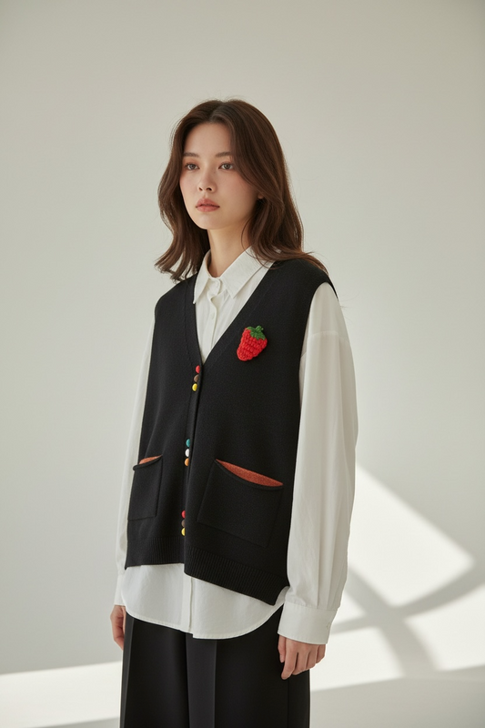 Strawberry Stitch Vest