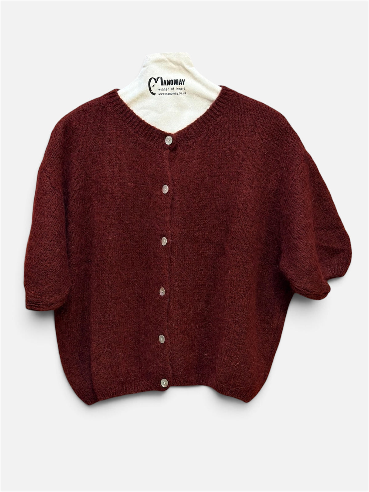 Round Neck Button-Up Cardigan for Women