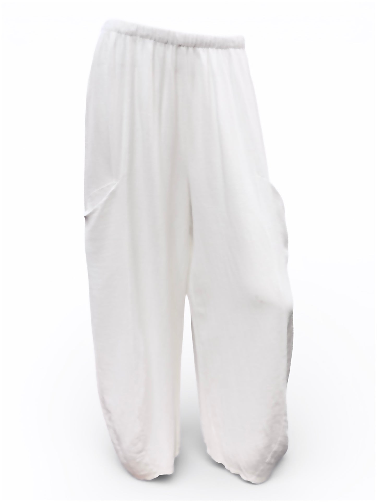 Relaxed wide-Leg Linen Trouser With Roomy Side Pocket For Women