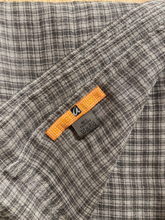 100% Superfine pure Cashmere Scarf - Check print grey colour / for both / men/ women/loved by all age