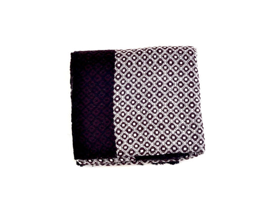 Cashmere Thick Scarf Reversible  -  DIAMOND Geometric Pattern with Side Border Scarf /Wrap/ Shawl /  Autumn Winter Scarves / Gift for all