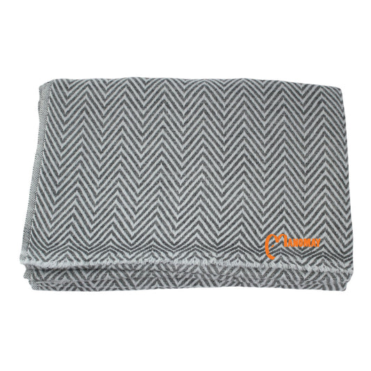 Handmade thick Scarf  Cashmere -  GREY herringbone pattern /Oversized Scarf /Wrap/ Shawl /  Autumn Winter Blanket / Both MEN Women