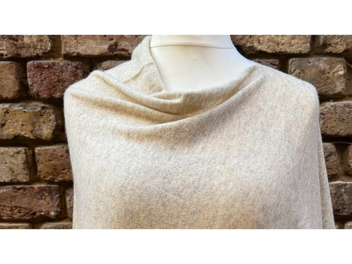 Elegant Handmade Cashmere Poncho