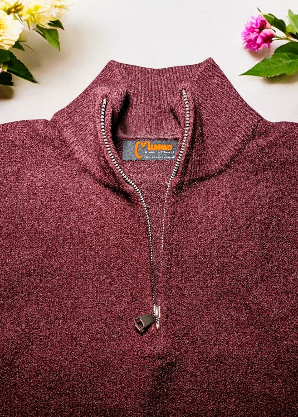 Zip-Up Casual Long Sleeve Knit Sweater