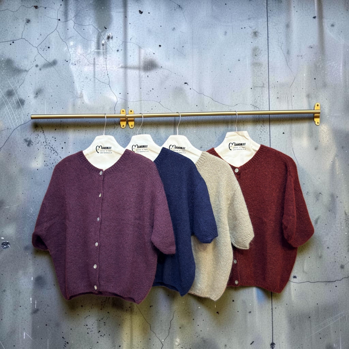 Round Neck Button-Up Cardigan for Women