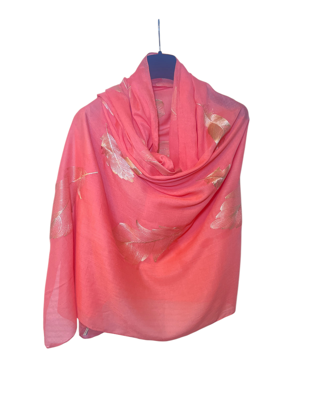 Handmade Scarf  colour- Leaves print/ FEATHERS/Women Scarves / Gifts For Her / Accessories