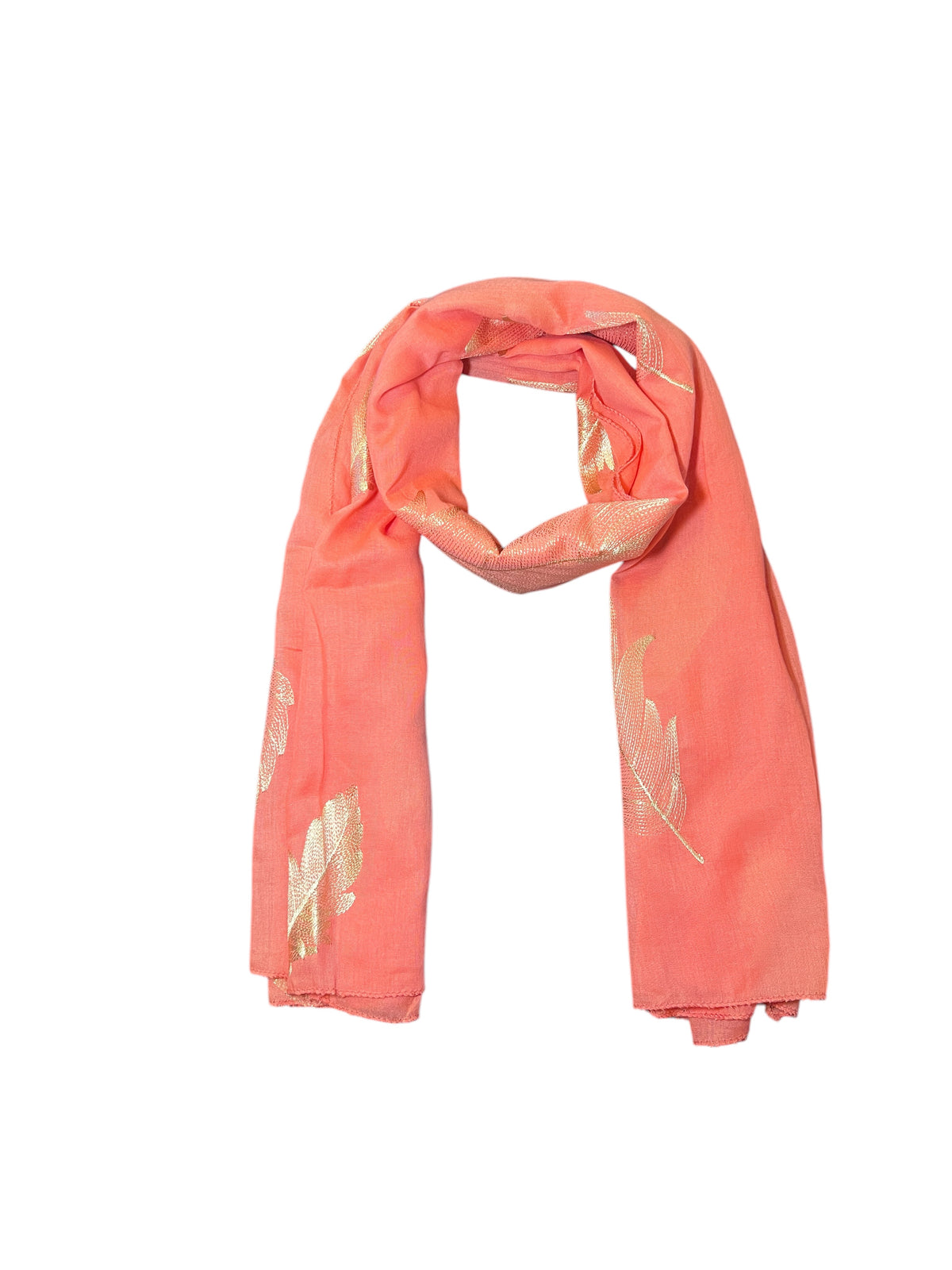 Handmade Scarf  colour- Leaves print/ FEATHERS/Women Scarves / Gifts For Her / Accessories