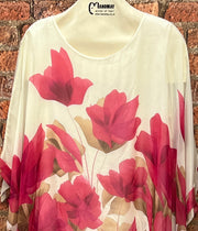 New Italian LAGENLOOK Oversized  Batwing KAFTAN SILK Top Blouse