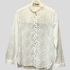 Cotton Embroidered Shirt with Colourful Buttons – One Size (UK 8–12)