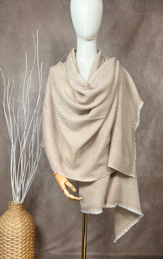 Classic Diagonal Twill Cashmere Scarf