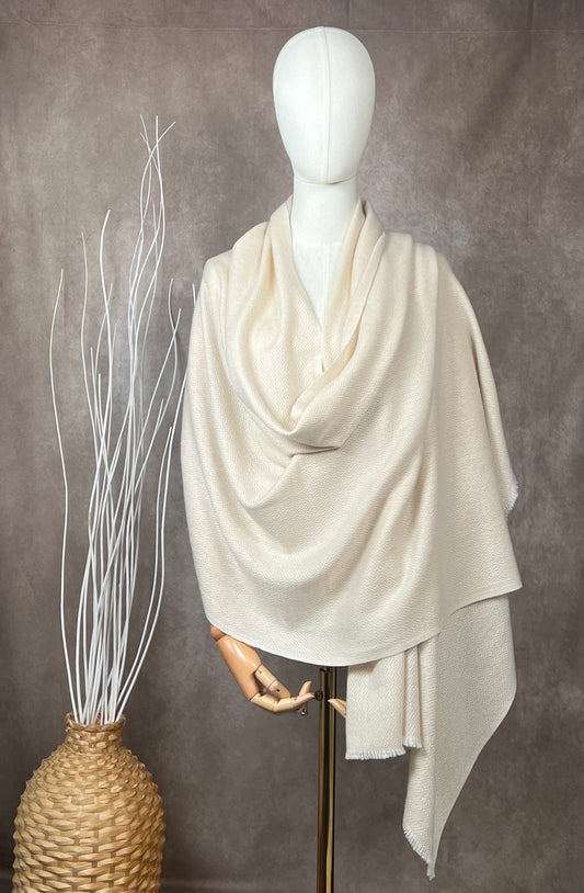 Handmade Diamond Weave Thick Cashmere Blend Scarf