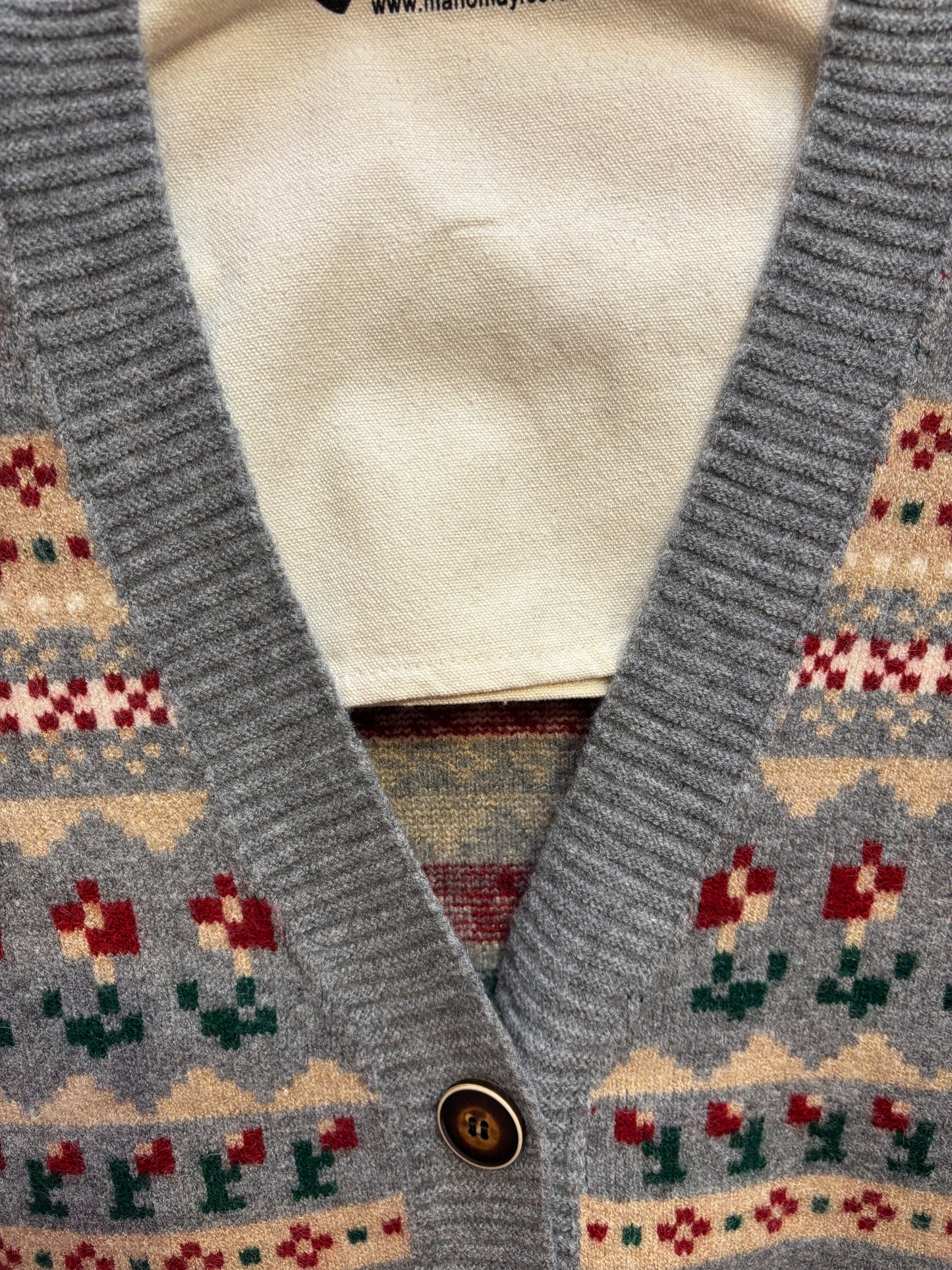 Fair Isle V-Neck Cardigan