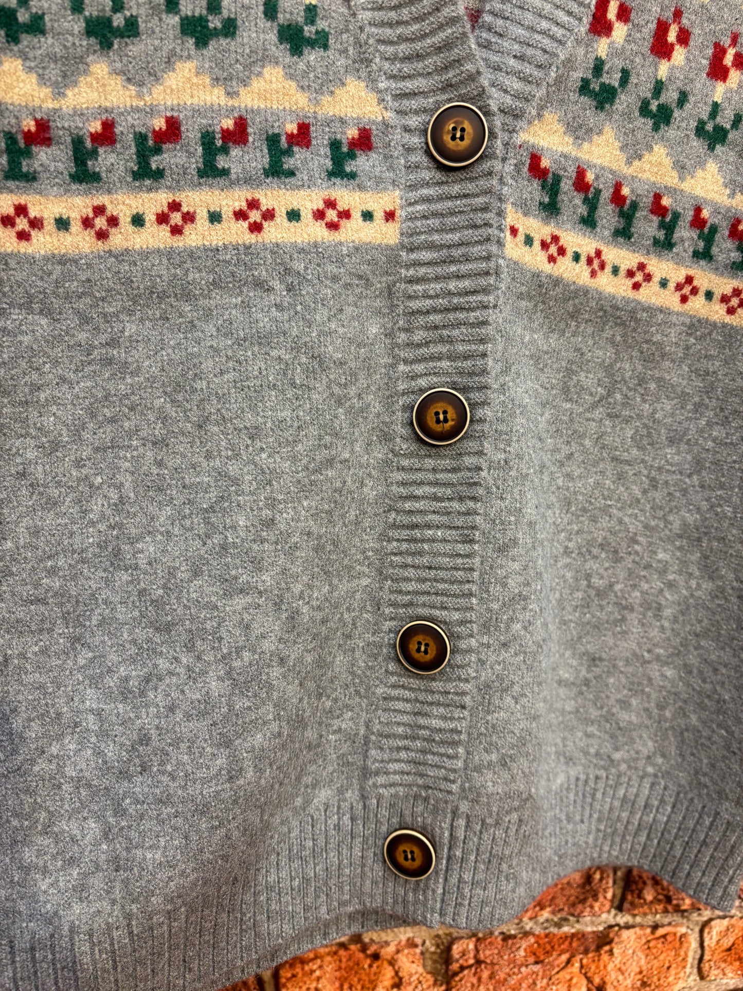Fair Isle V-Neck Cardigan