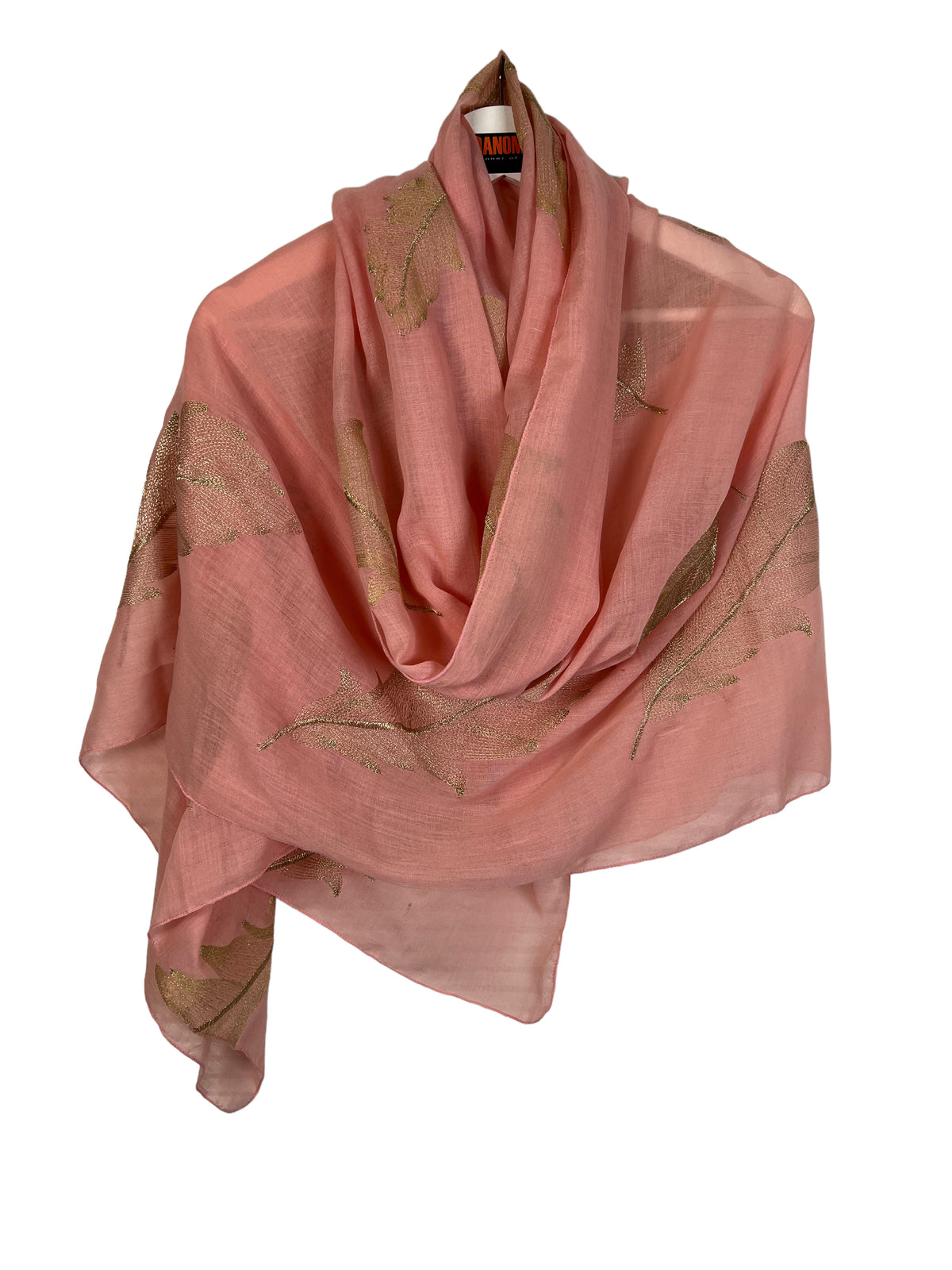 Handmade Scarf  colour- Leaves print/ FEATHERS/Women Scarves / Gifts For Her / Accessories