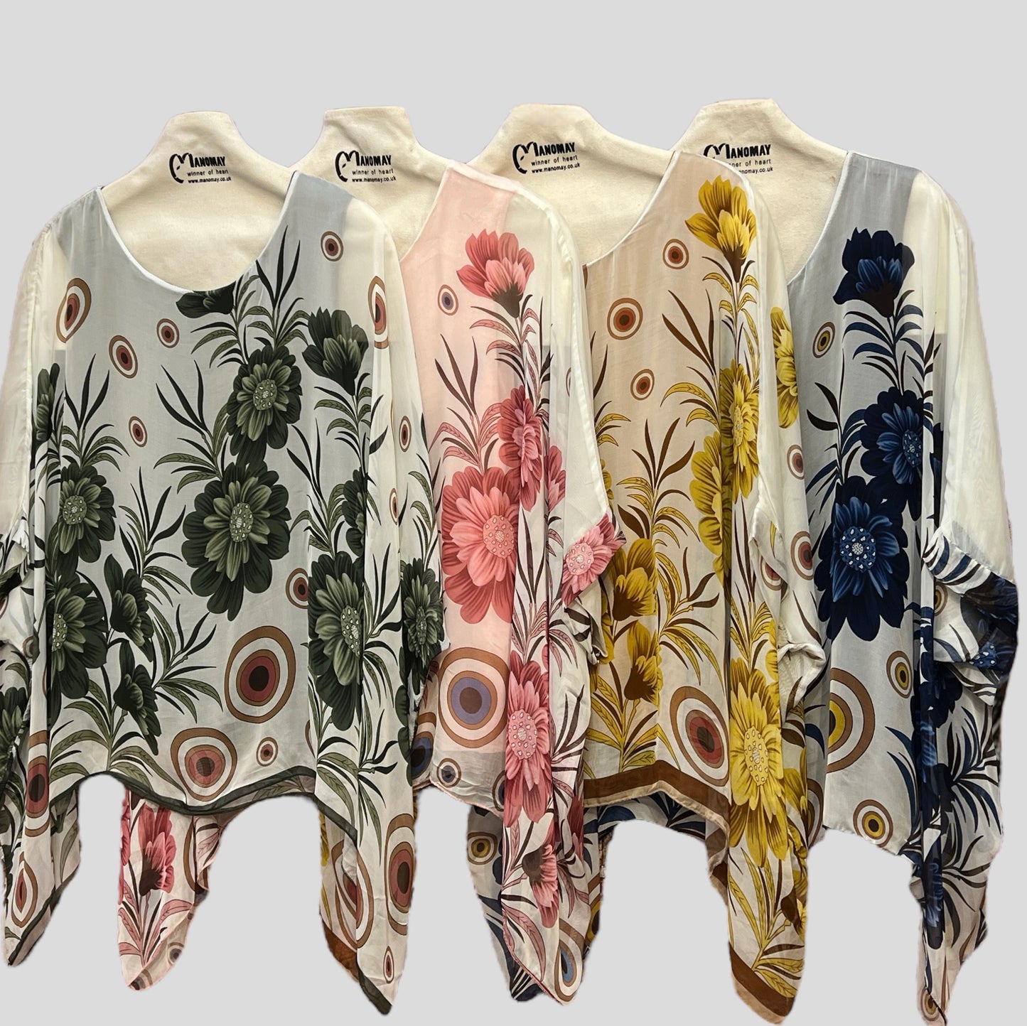 LAGENLOOK Oversized  Batwing KAFTAN SILK Top Blouse