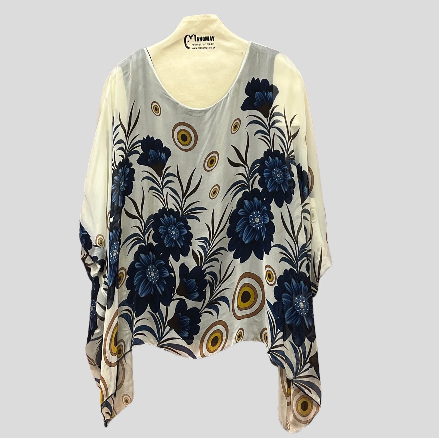 LAGENLOOK Oversized  Batwing KAFTAN SILK Top Blouse