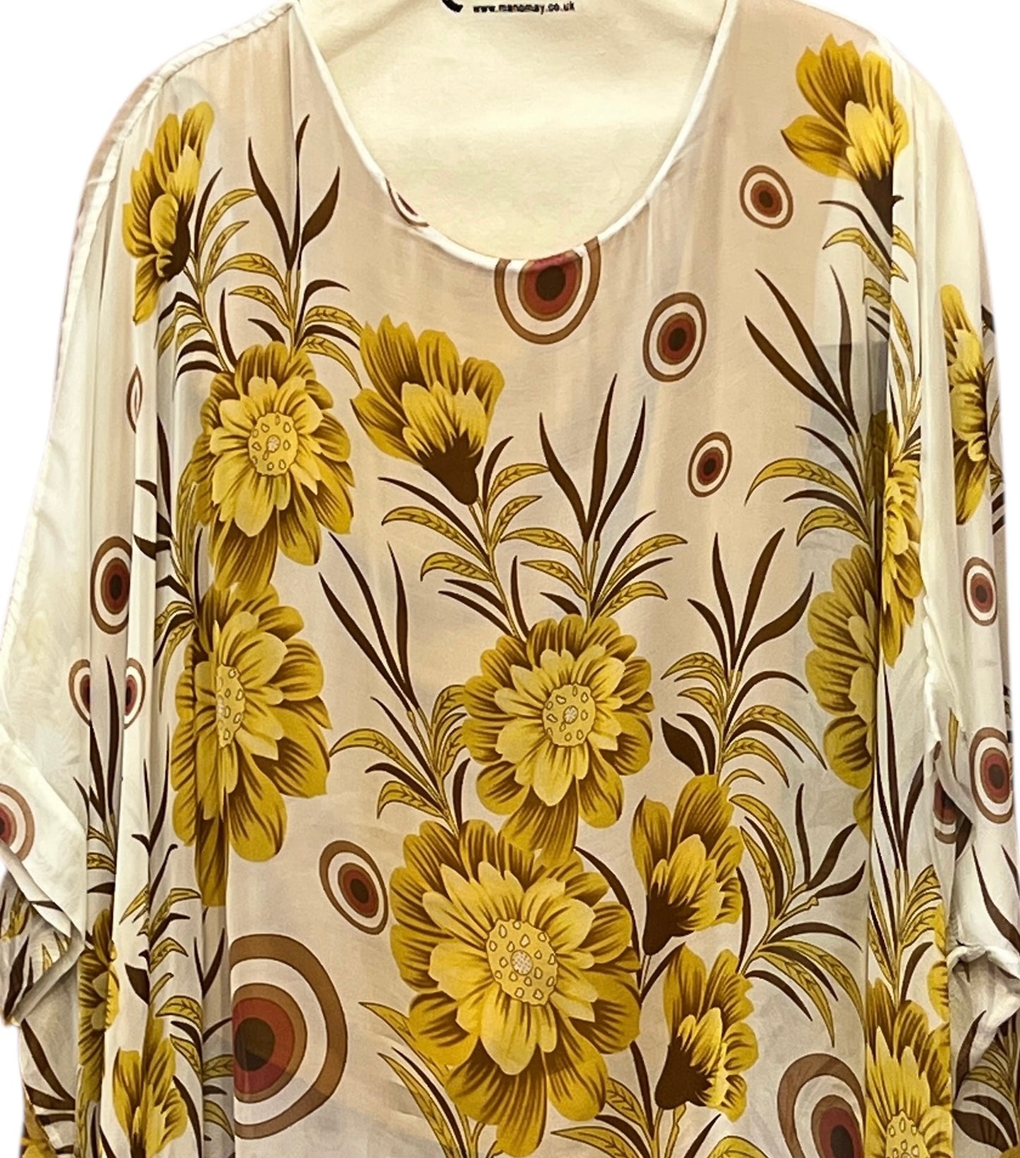 LAGENLOOK Oversized  Batwing KAFTAN SILK Top Blouse