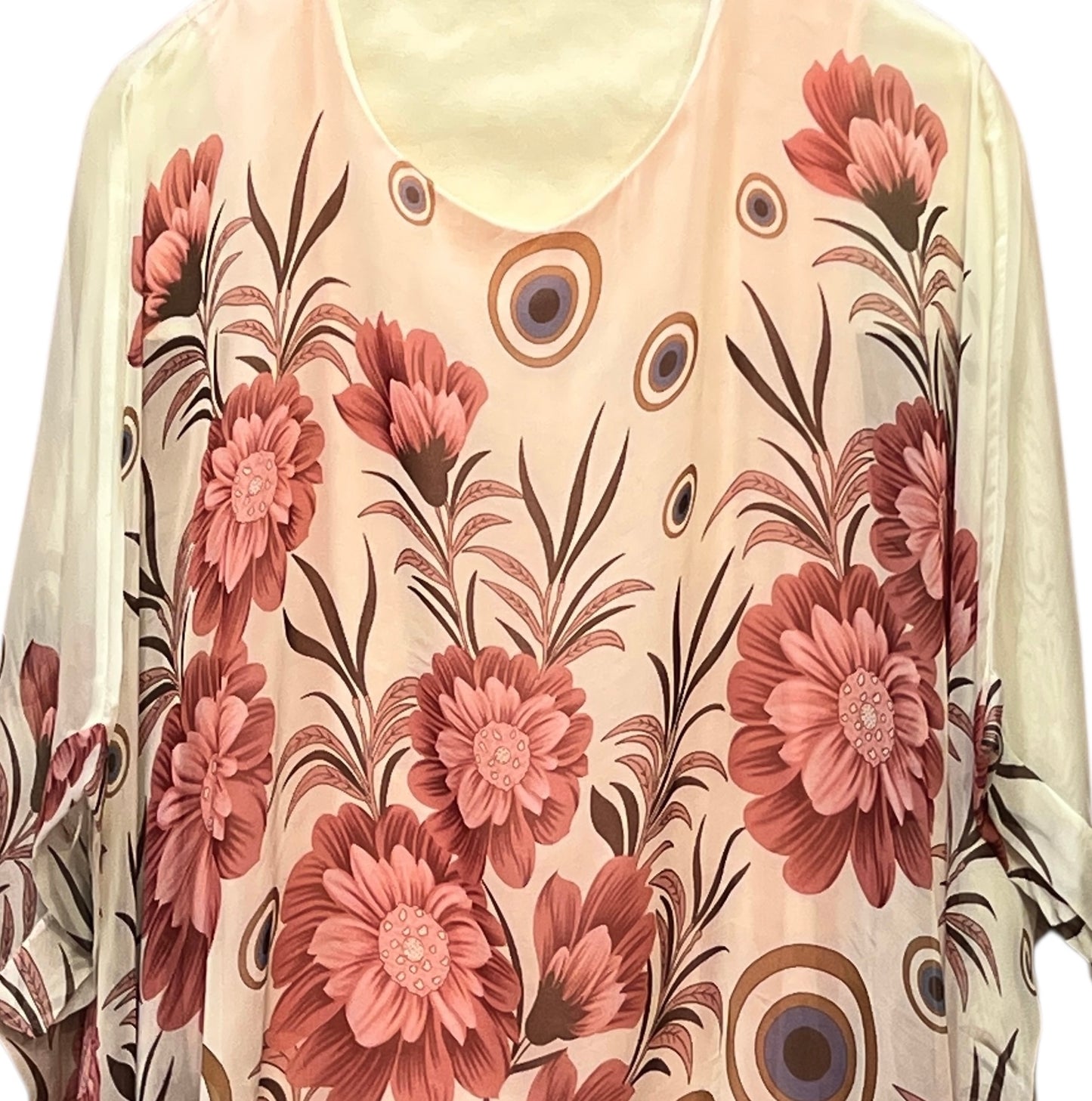 LAGENLOOK Oversized  Batwing KAFTAN SILK Top Blouse