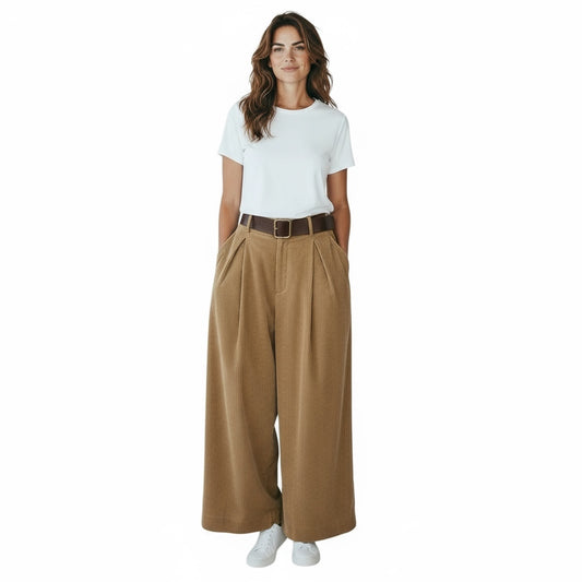 Corduroy Wide Leg Trousers