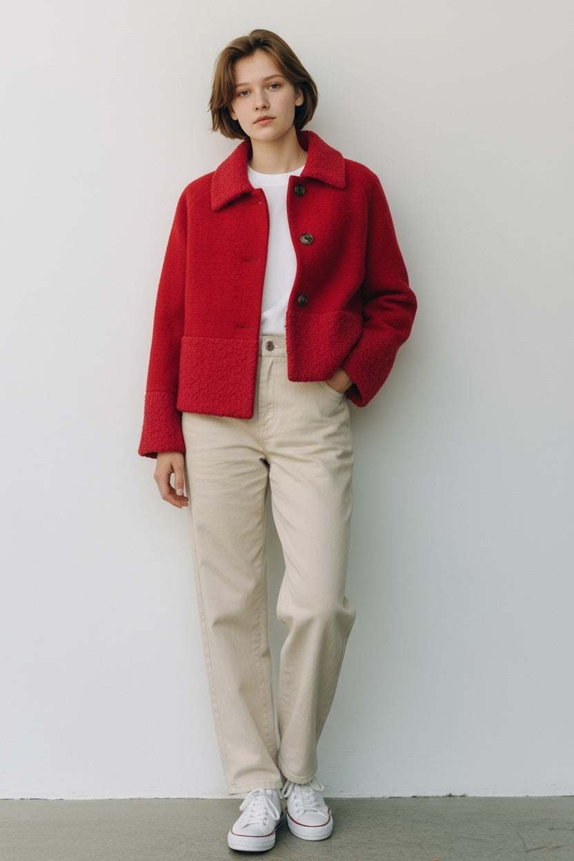 Light Wool Short Coat