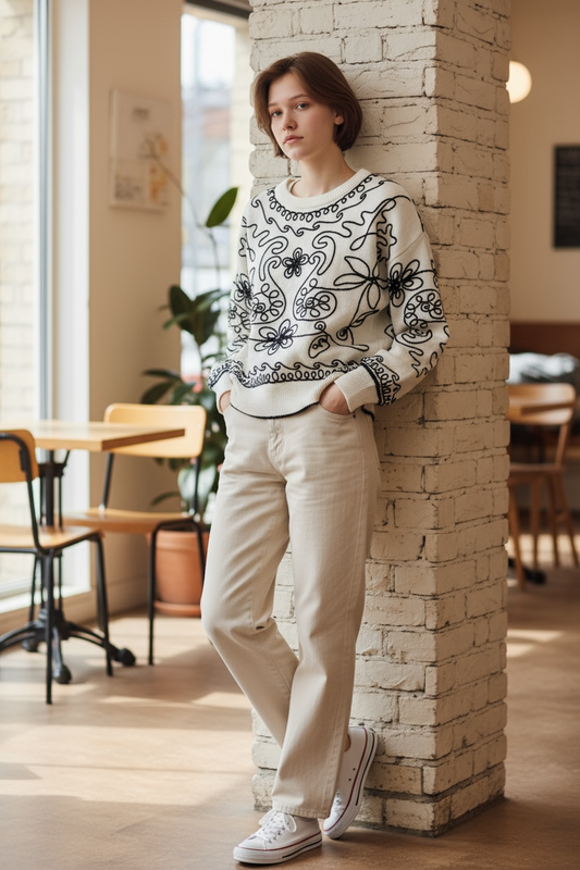 Embroidered Knitwear Jumper