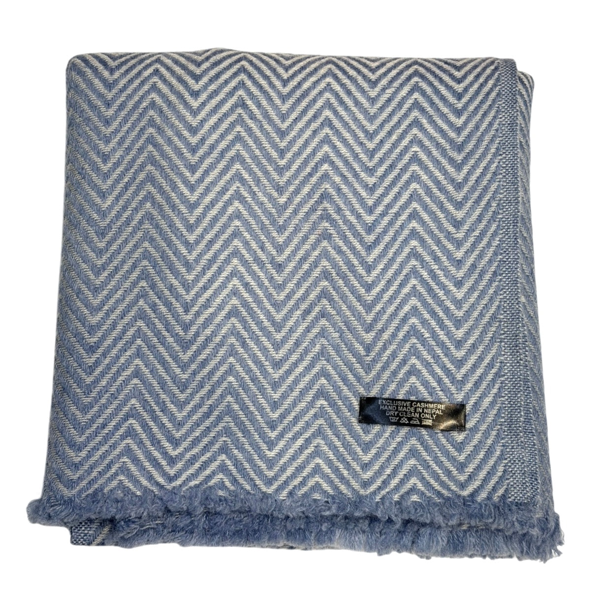 Herringbone Heritage – Handwoven Cashmere Blend Scarf