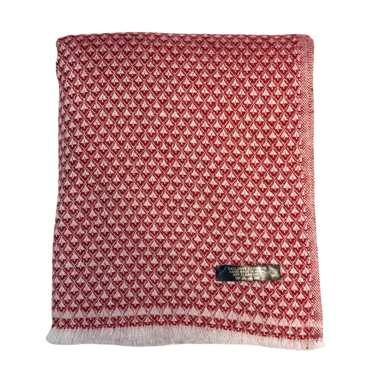 Geometric Handwoven 8-Ply Cashmere Shawl– Soft, Warm & Timeless