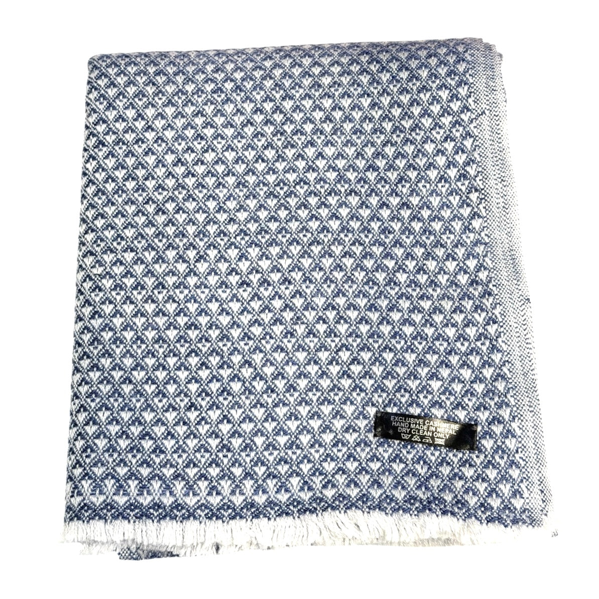 Geometric Handwoven 8-Ply Cashmere Shawl– Soft, Warm & Timeless