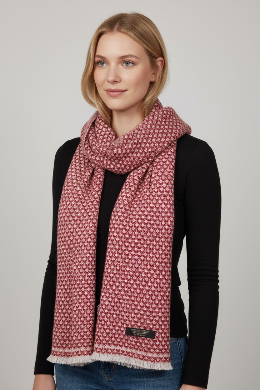 Geometric Handwoven 8-Ply Cashmere Shawl– Soft, Warm & Timeless