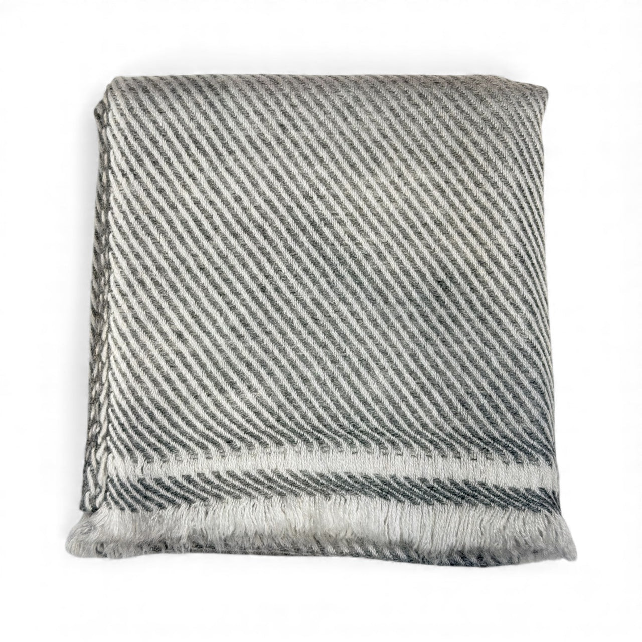 Classic Diagonal Twill Cashmere Scarf
