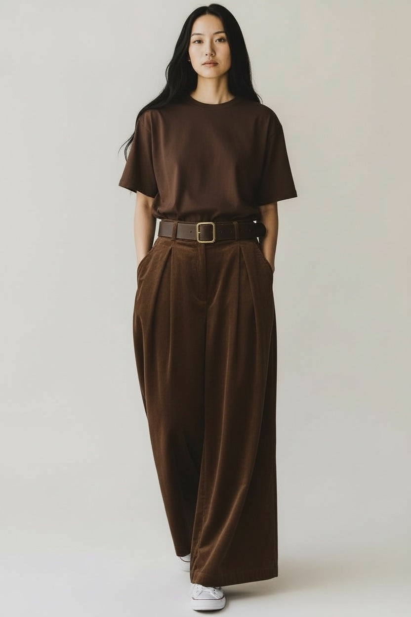 Corduroy Wide Leg Trousers