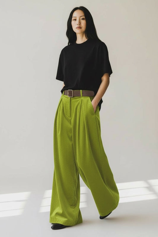 Corduroy Wide Leg Trousers