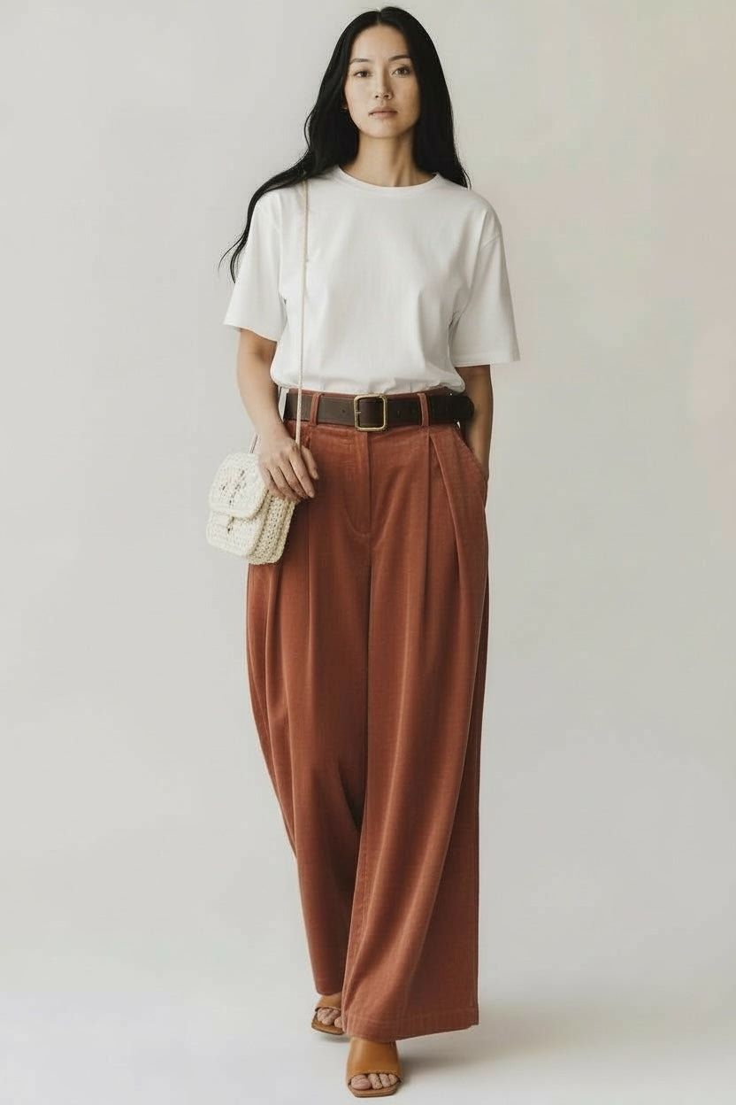Corduroy Wide Leg Trousers