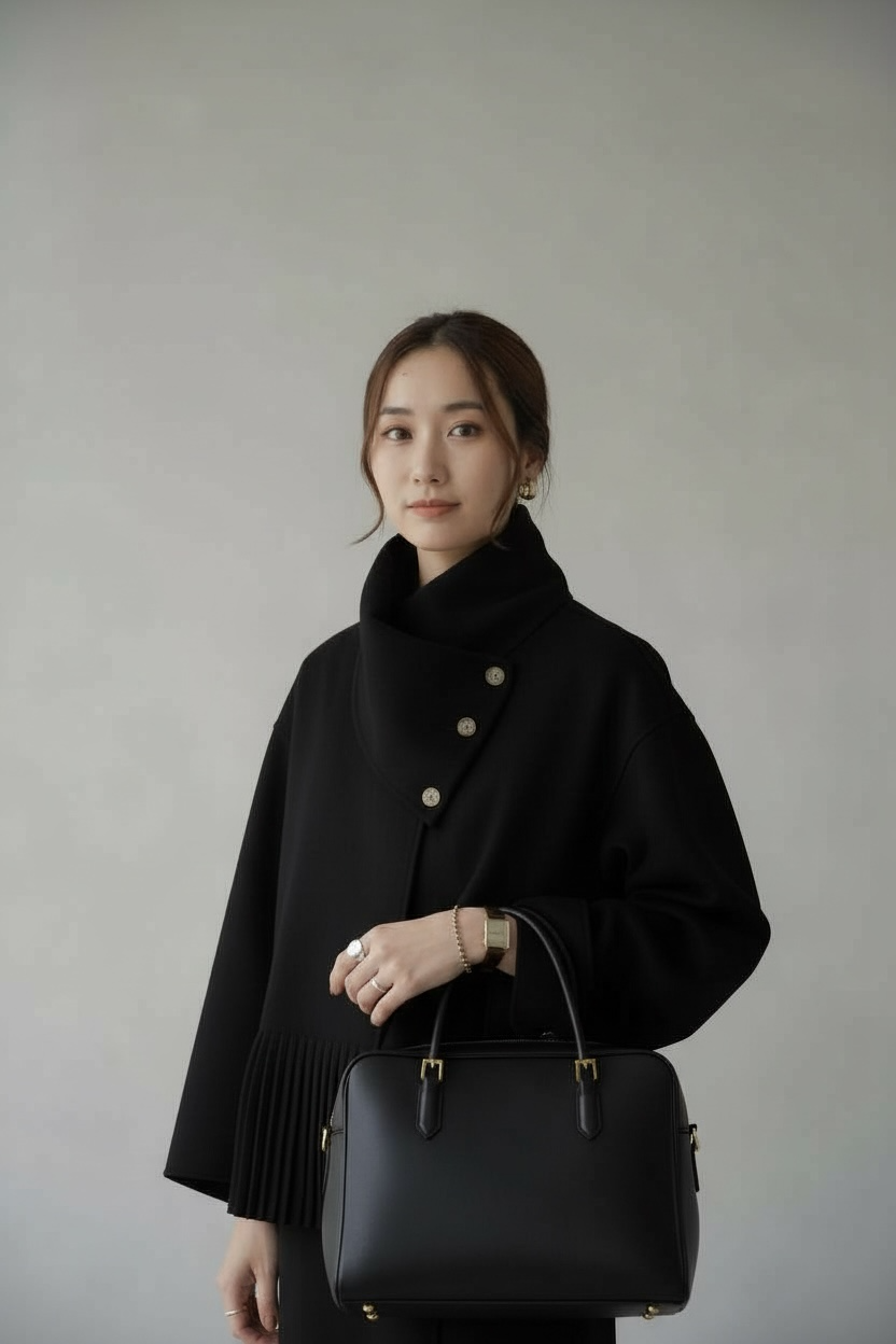 DOUBLE-FACED SCARF SHORT JACKET