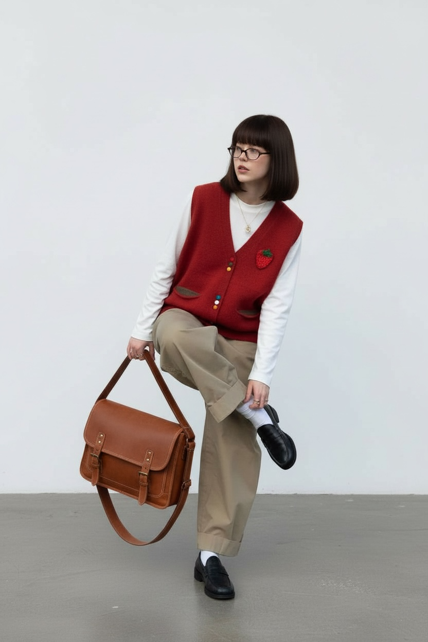 Strawberry Stitch Vest