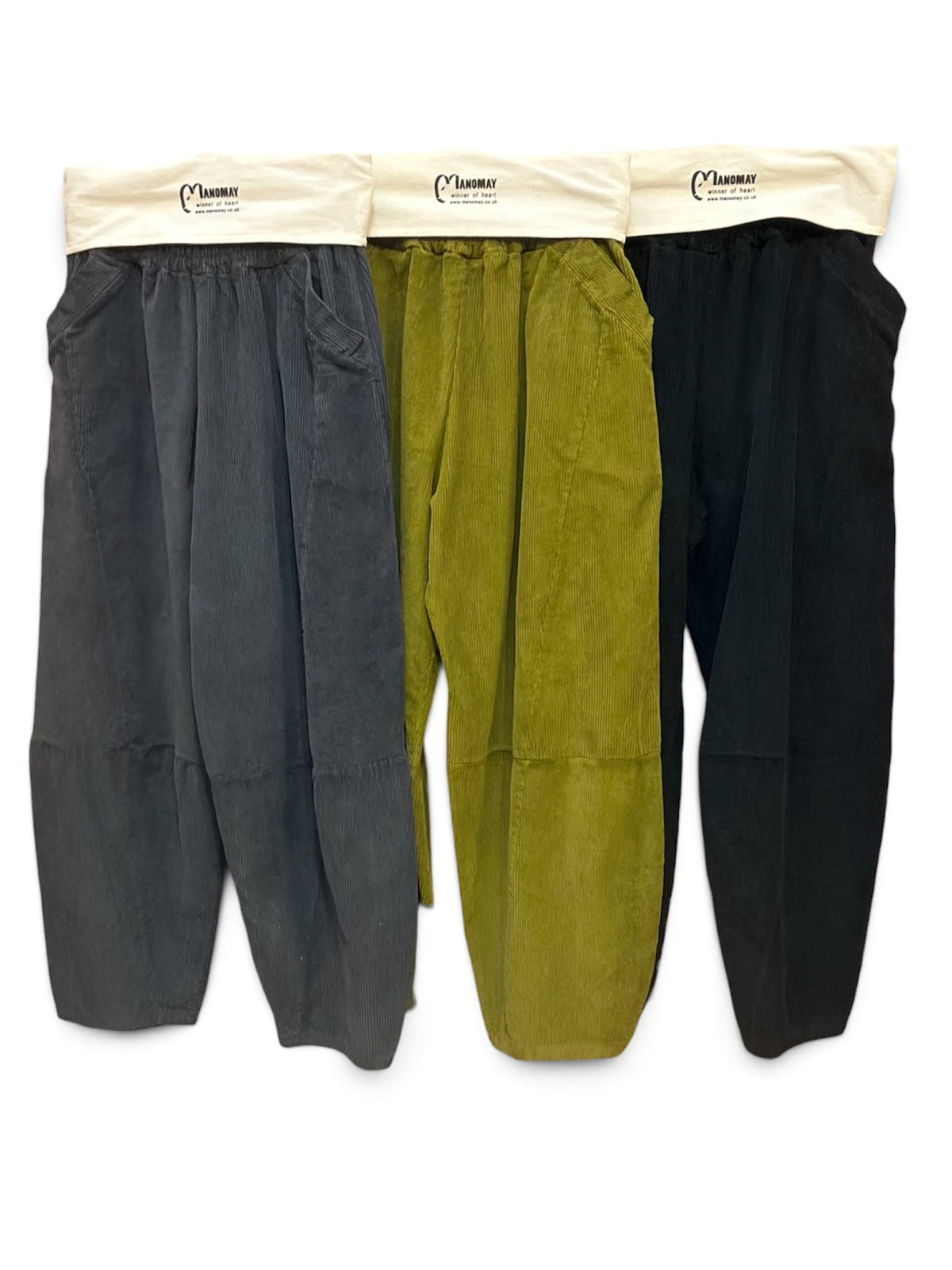 Corduroy  barrel  Leg Trousers