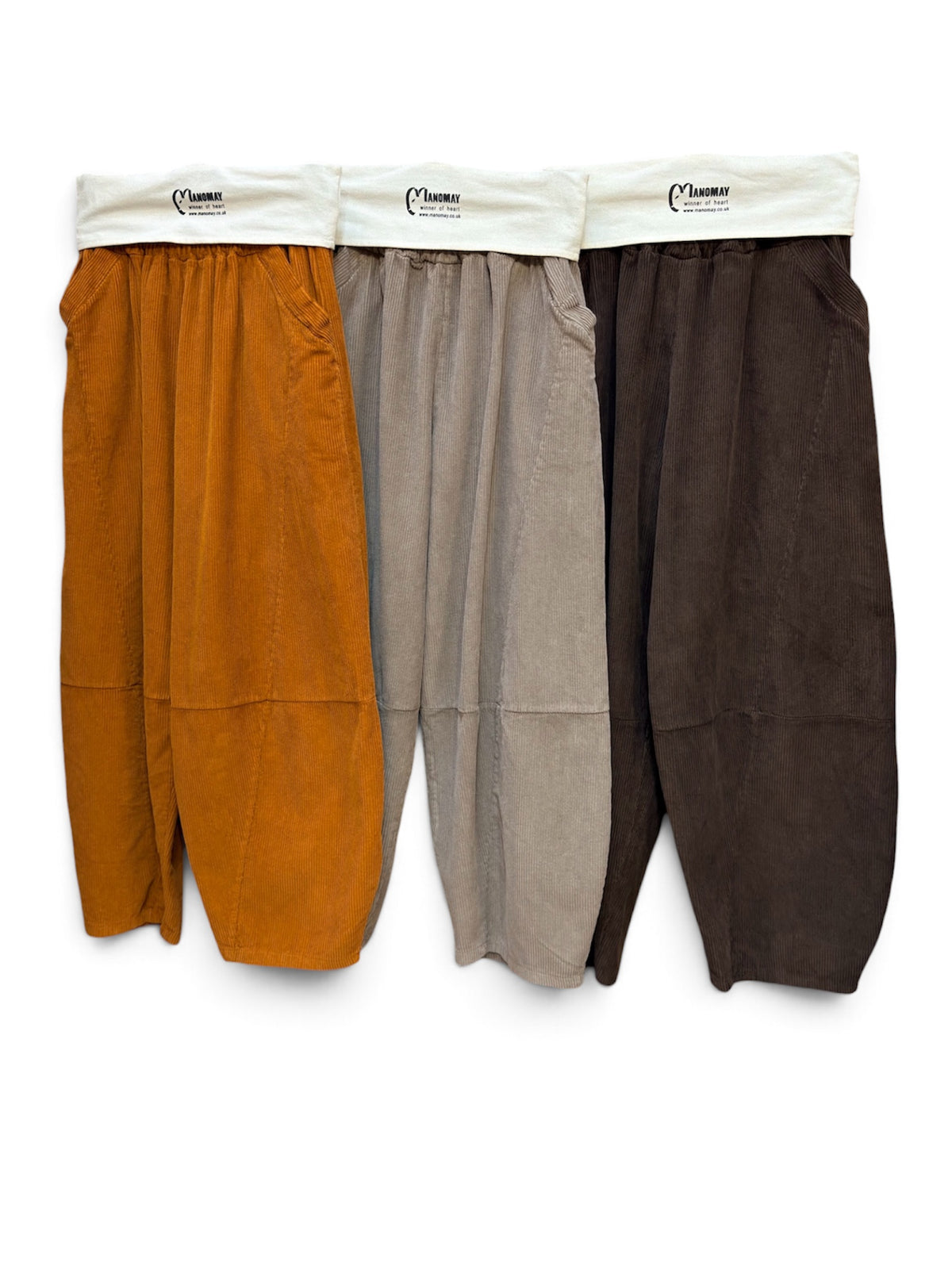 Corduroy  barrel  Leg Trousers