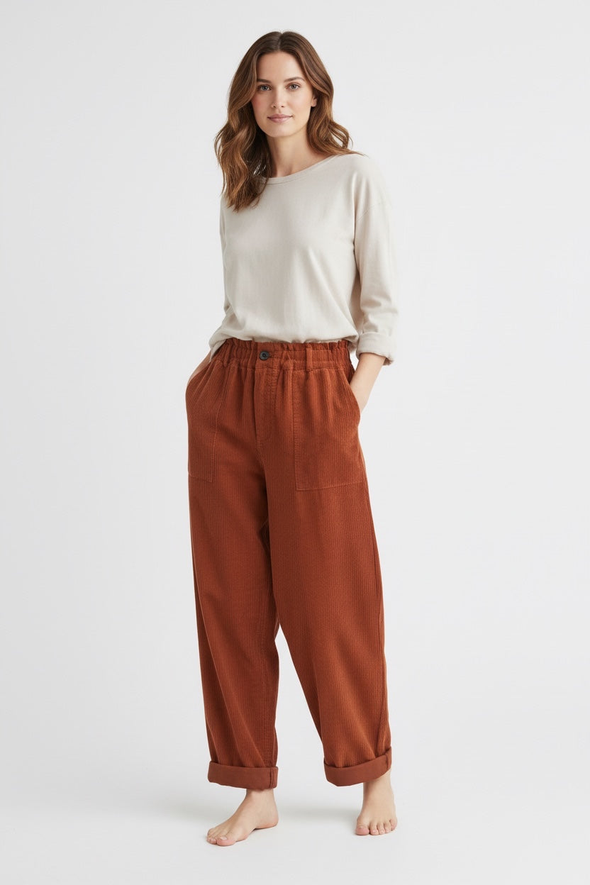 Corduroy narrow   Leg Trousers