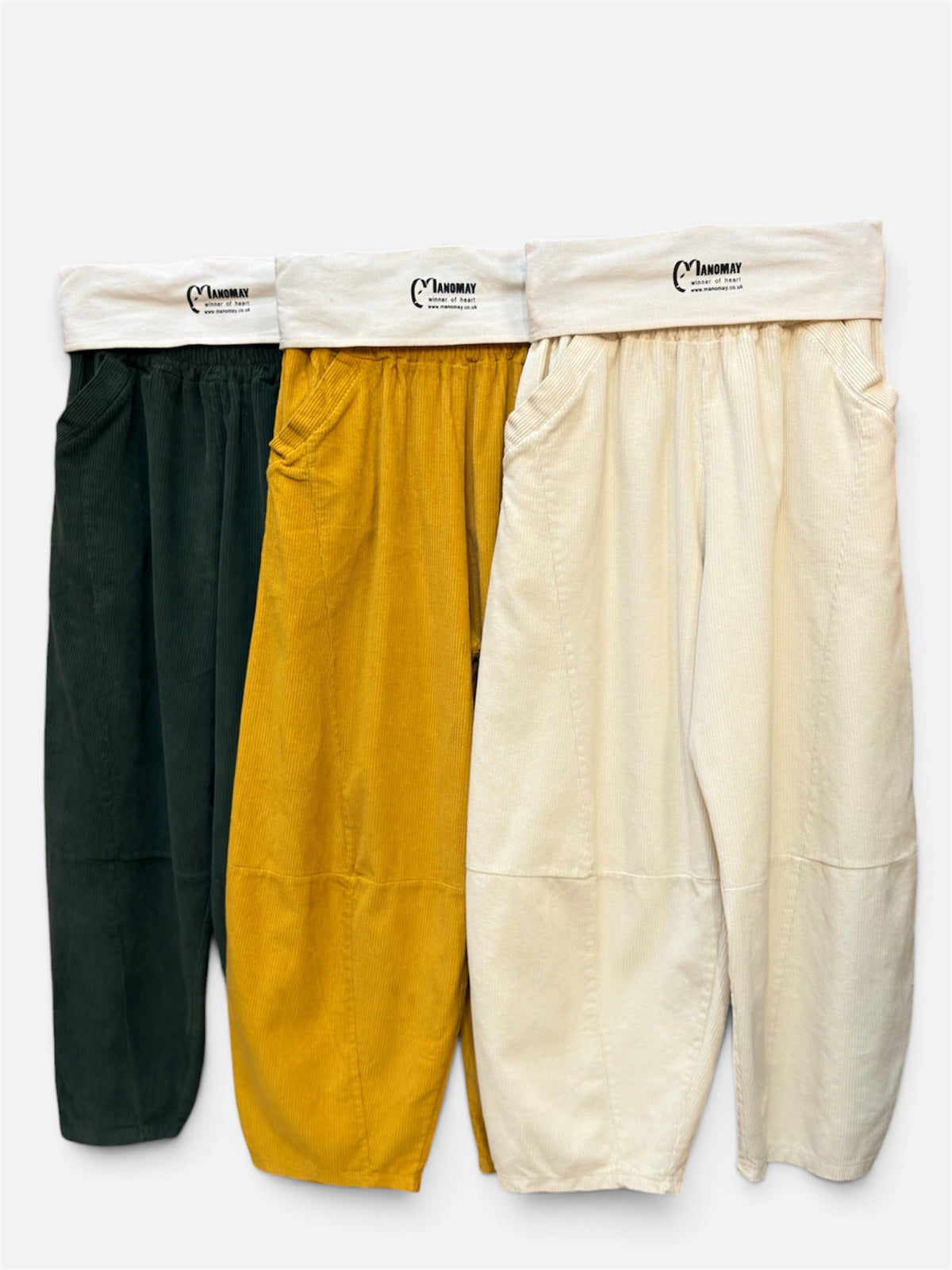 Corduroy  barrel  Leg Trousers