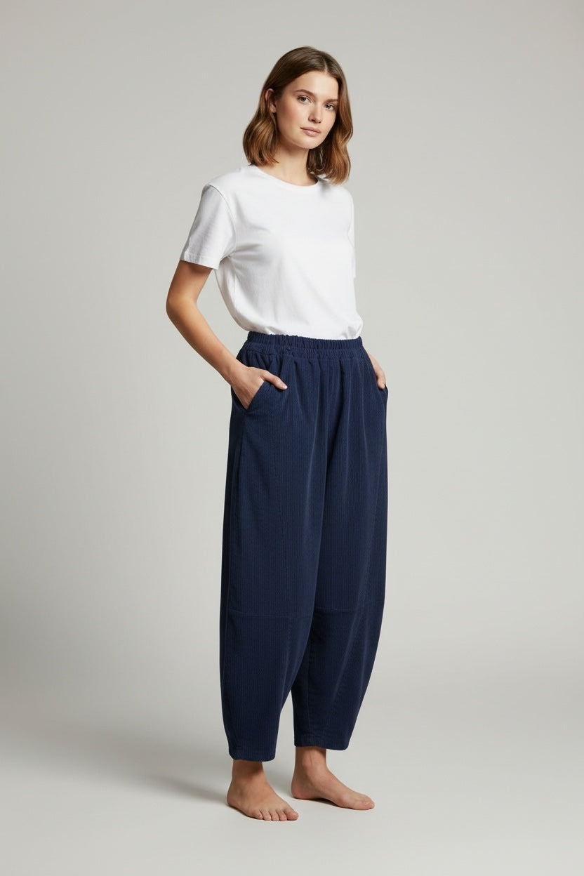 Corduroy  barrel  Leg Trousers