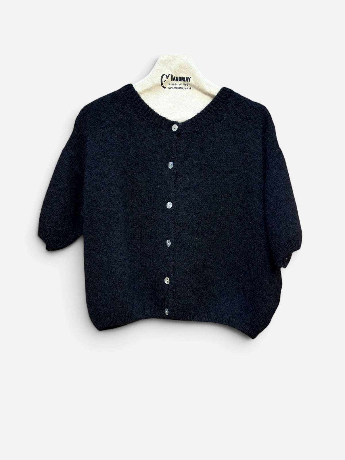 Round Neck Button-Up Cardigan for Women