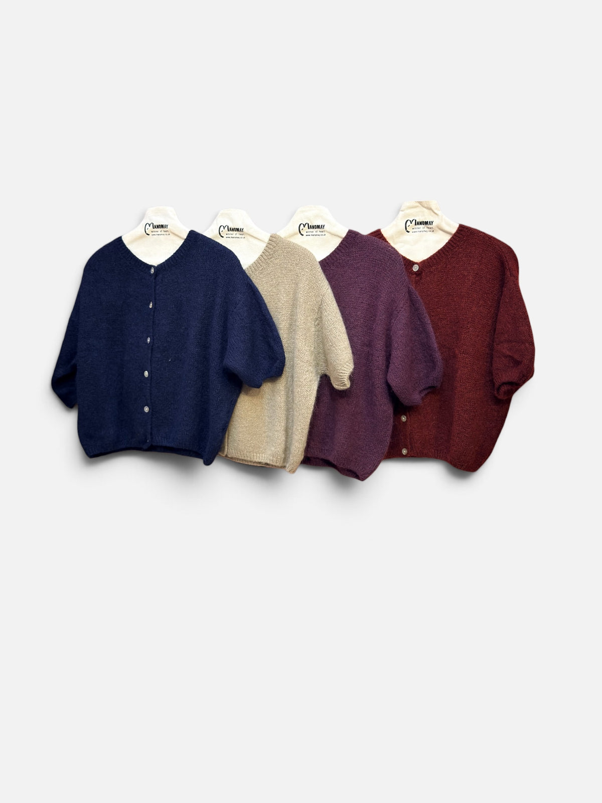 Round Neck Button-Up Cardigan for Women
