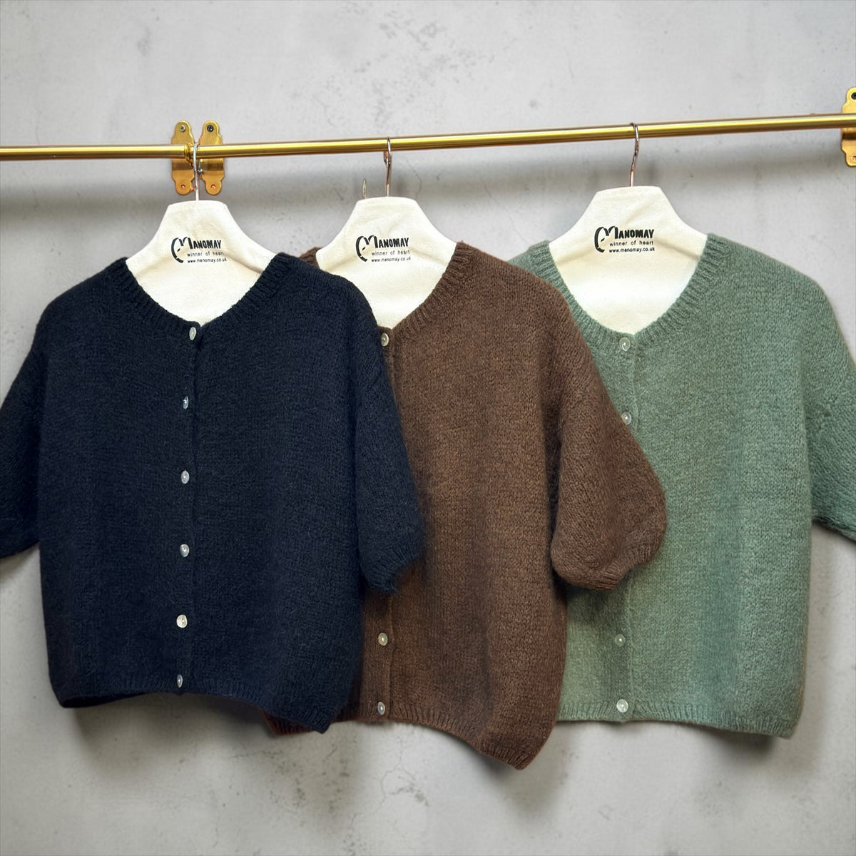 Round Neck Button-Up Cardigan for Women
